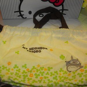 Skater Totoro Linnen drawstring lunch laundry bag